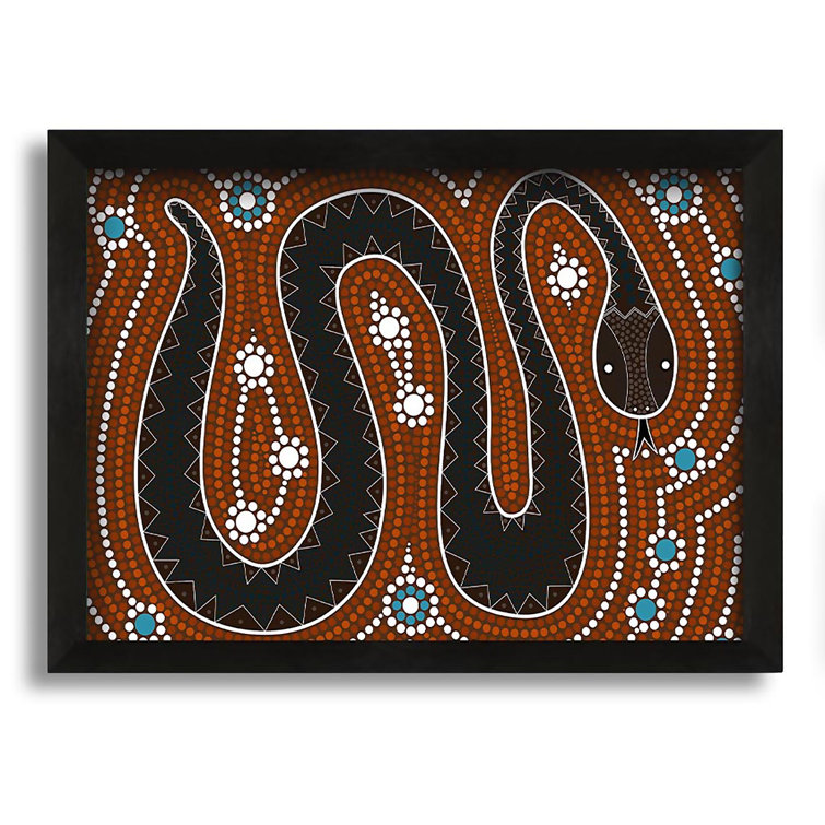 Latitude Vive Aboriginal Pattern 6 Picture Frame Painting on Canvas